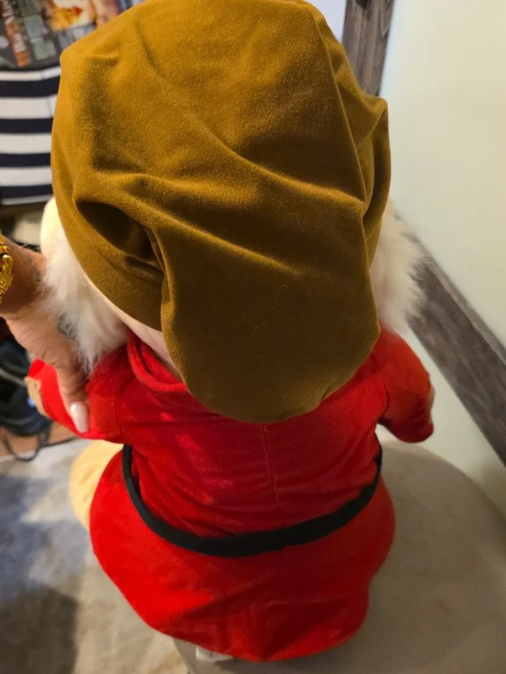 Disney Grumpy Plush with Red Hat and Brown Body